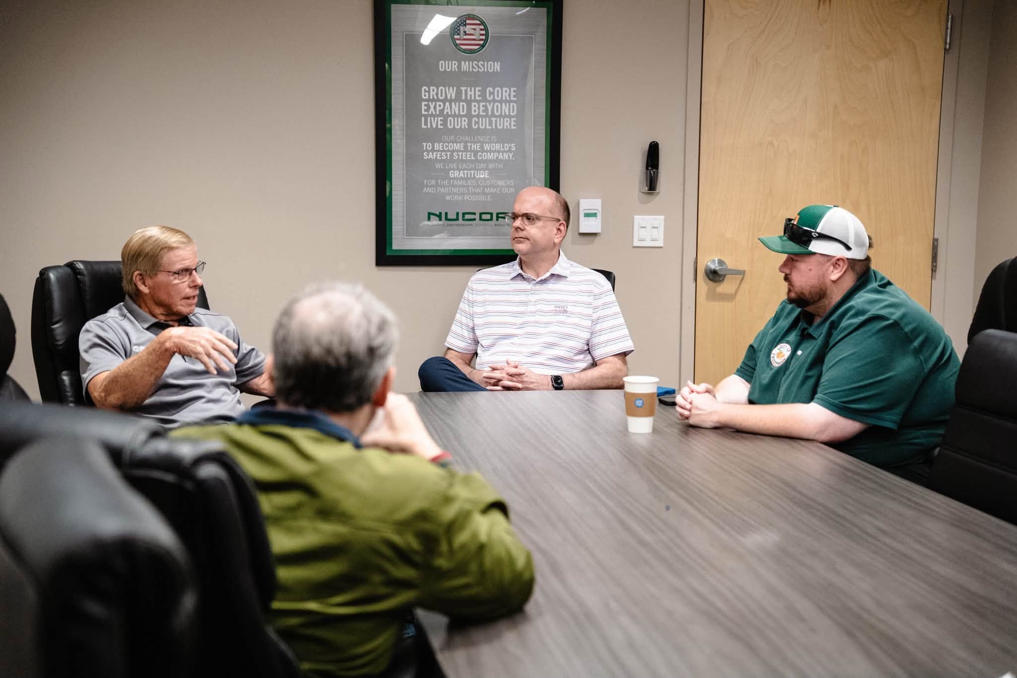 Rick Wilson in a meeting with employers in Frostproof