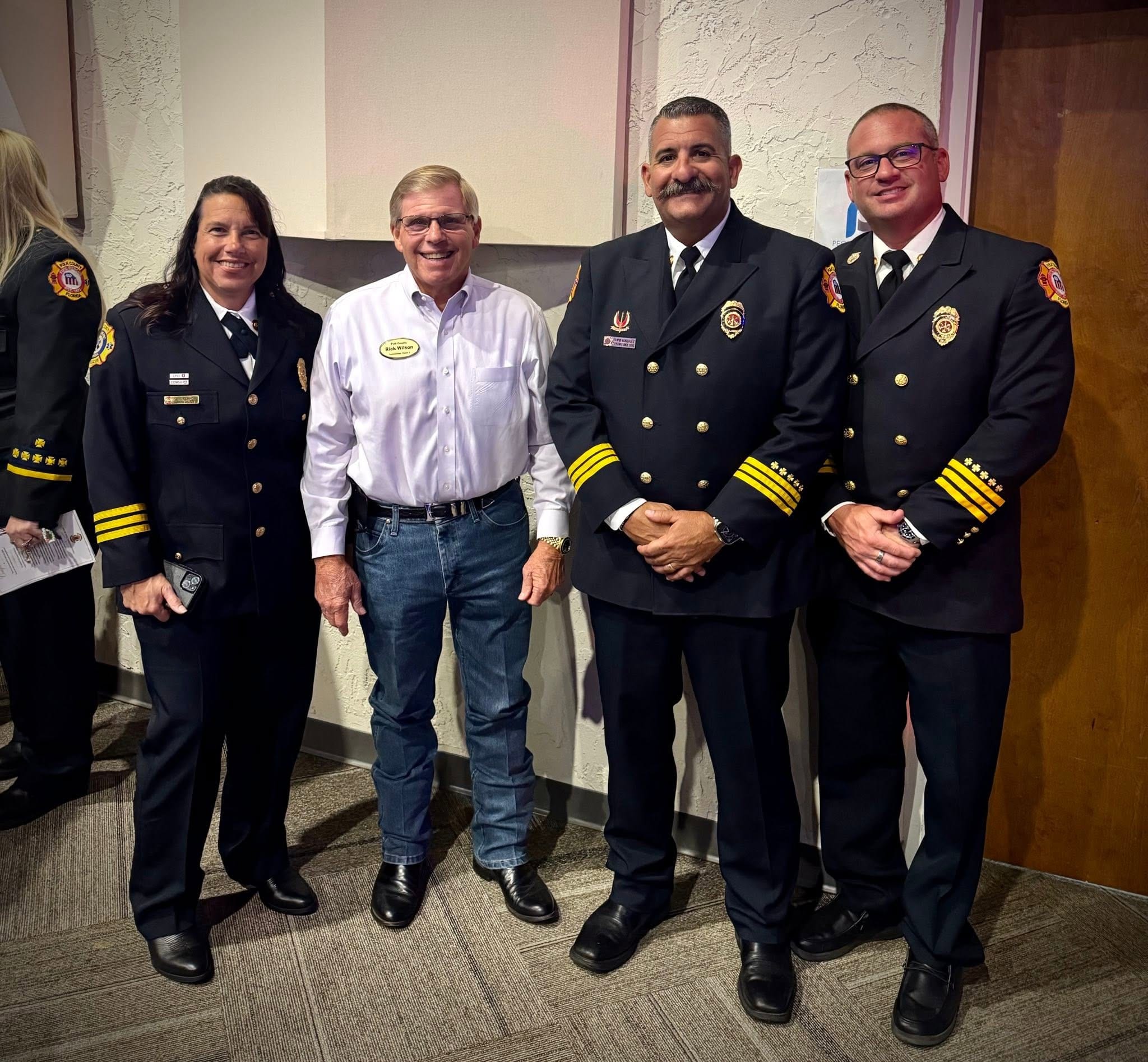 Rick Wilson with Polk County fire command staff